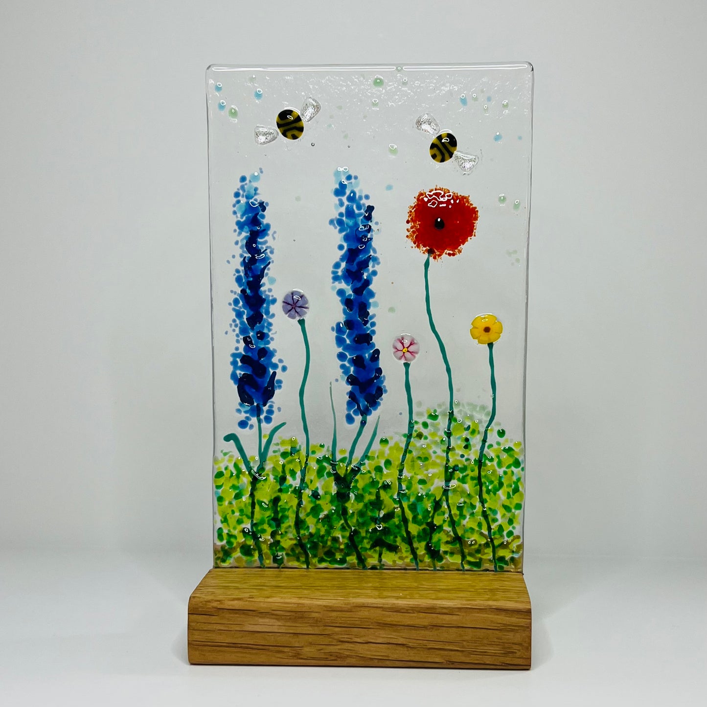 Multicolour Flowers Glass Panel (Medium)