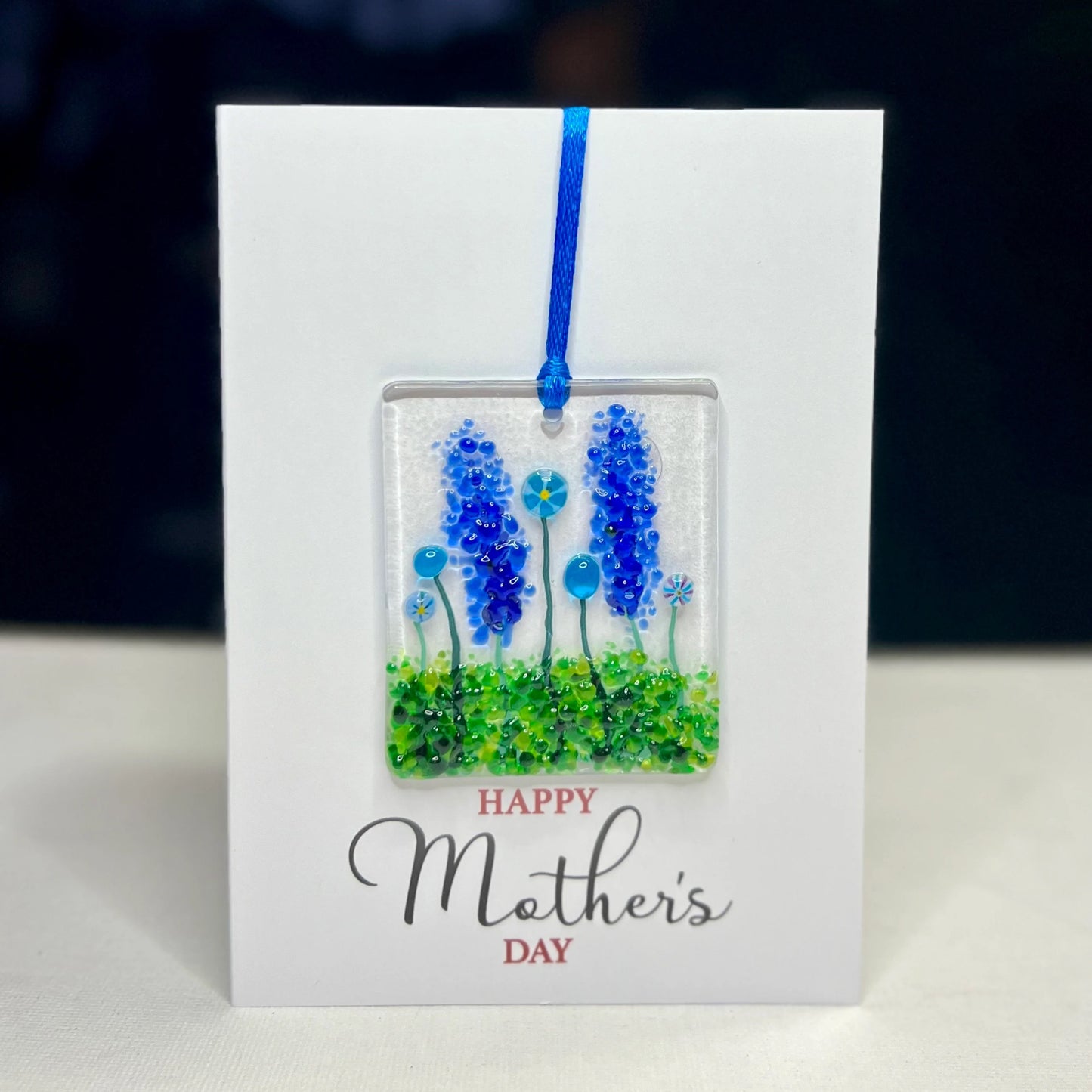 Happy Mother's Day card with detachable handmade glass keepsake