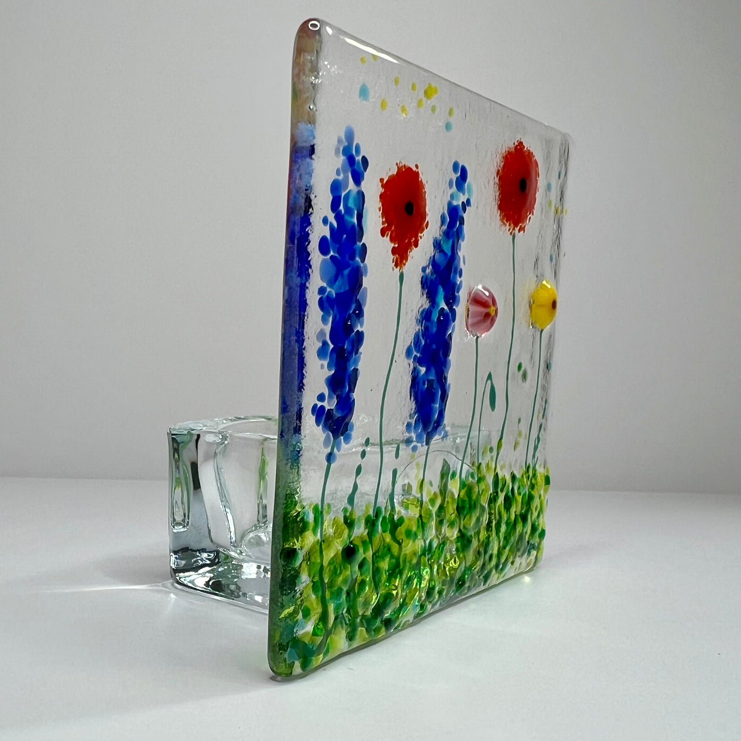 Multcoloured Flowers Tealight Holder