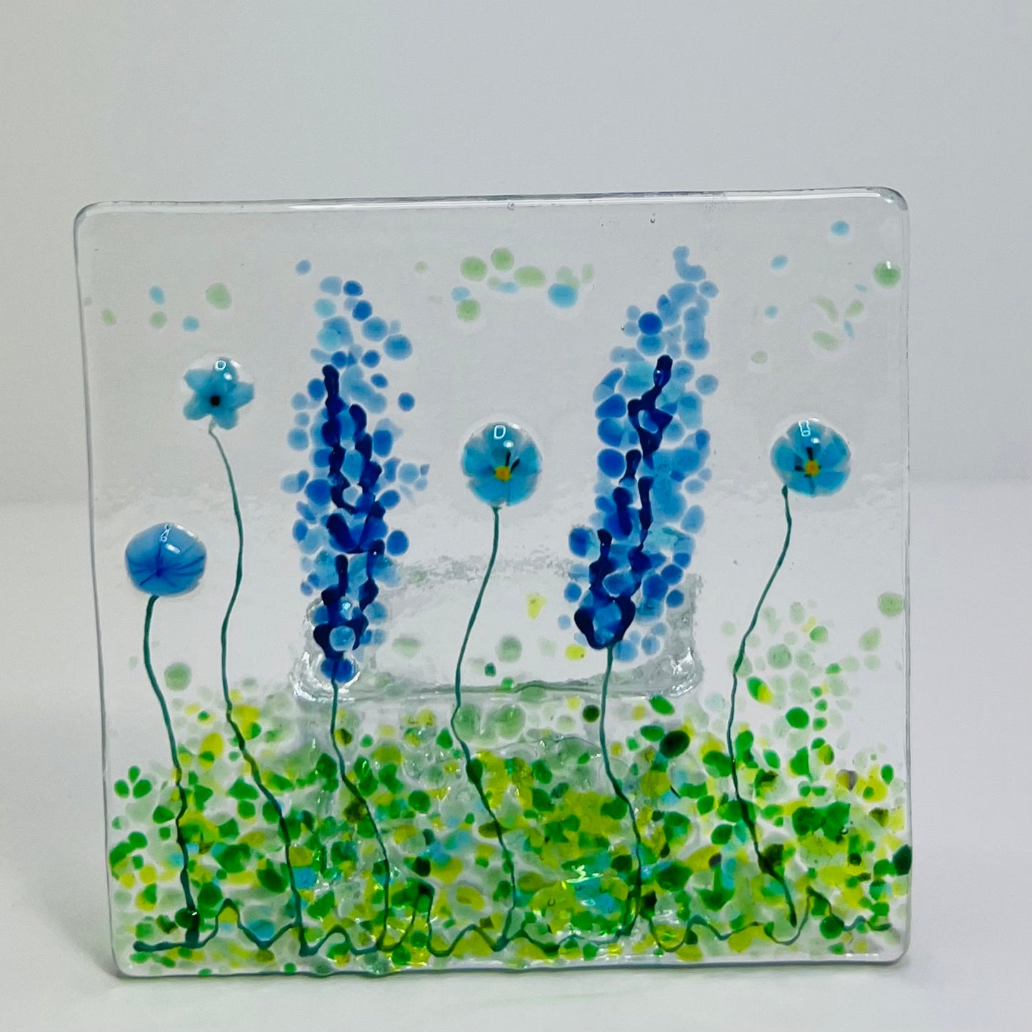 Blue Flowers Tealight Holder