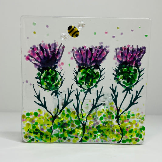 Thistle and Bee Tealight Holder