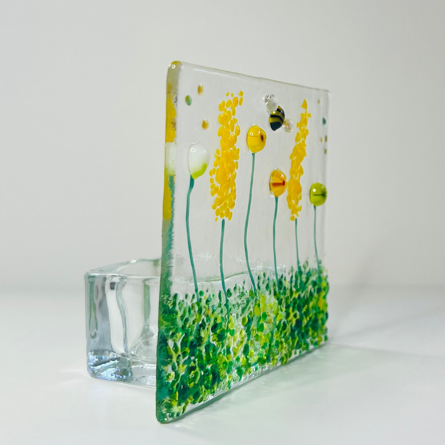 Yellow Flowers Tealight Holder