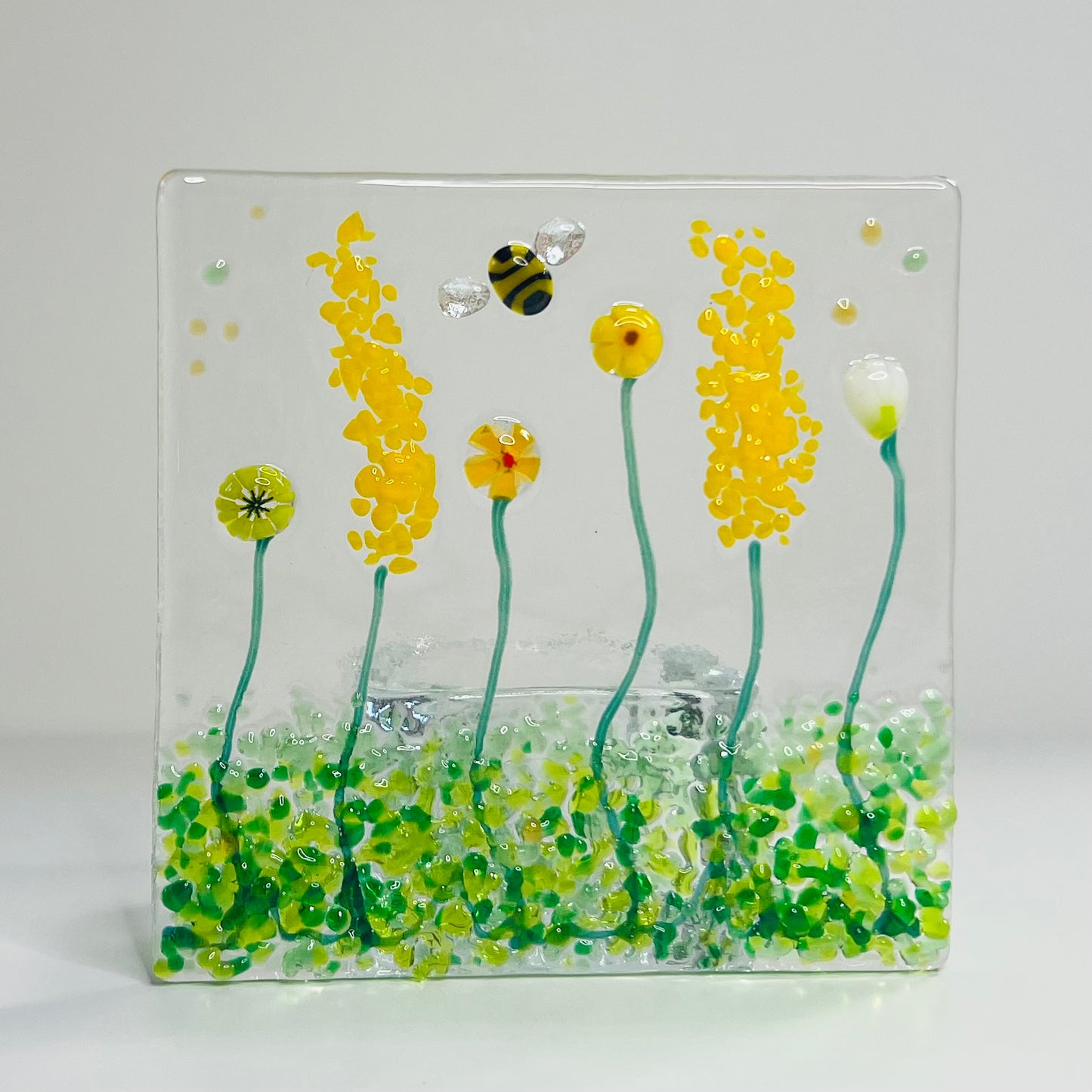 Yellow Flowers Tealight Holder