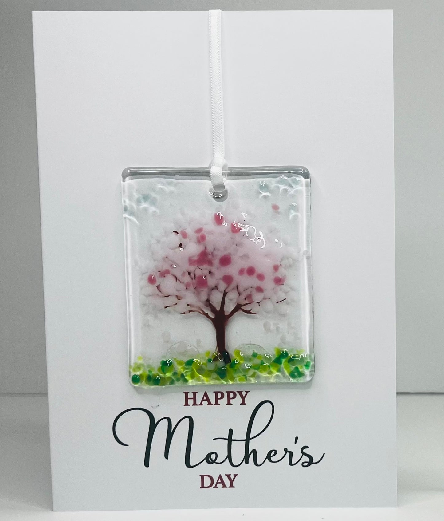Happy Mother's Day card with detachable handmade glass keepsake