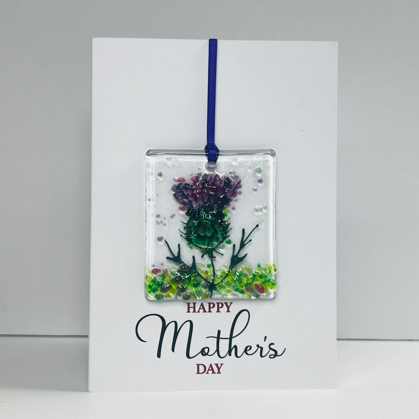 Happy Mother's Day card with detachable handmade glass keepsake
