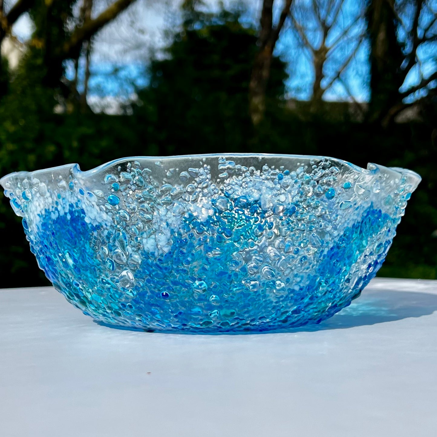 Seascape Fused Glass Bowl