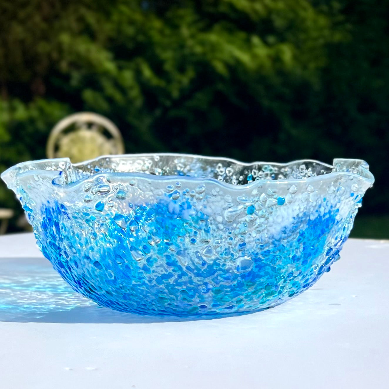 Seascape Fused Glass Bowl