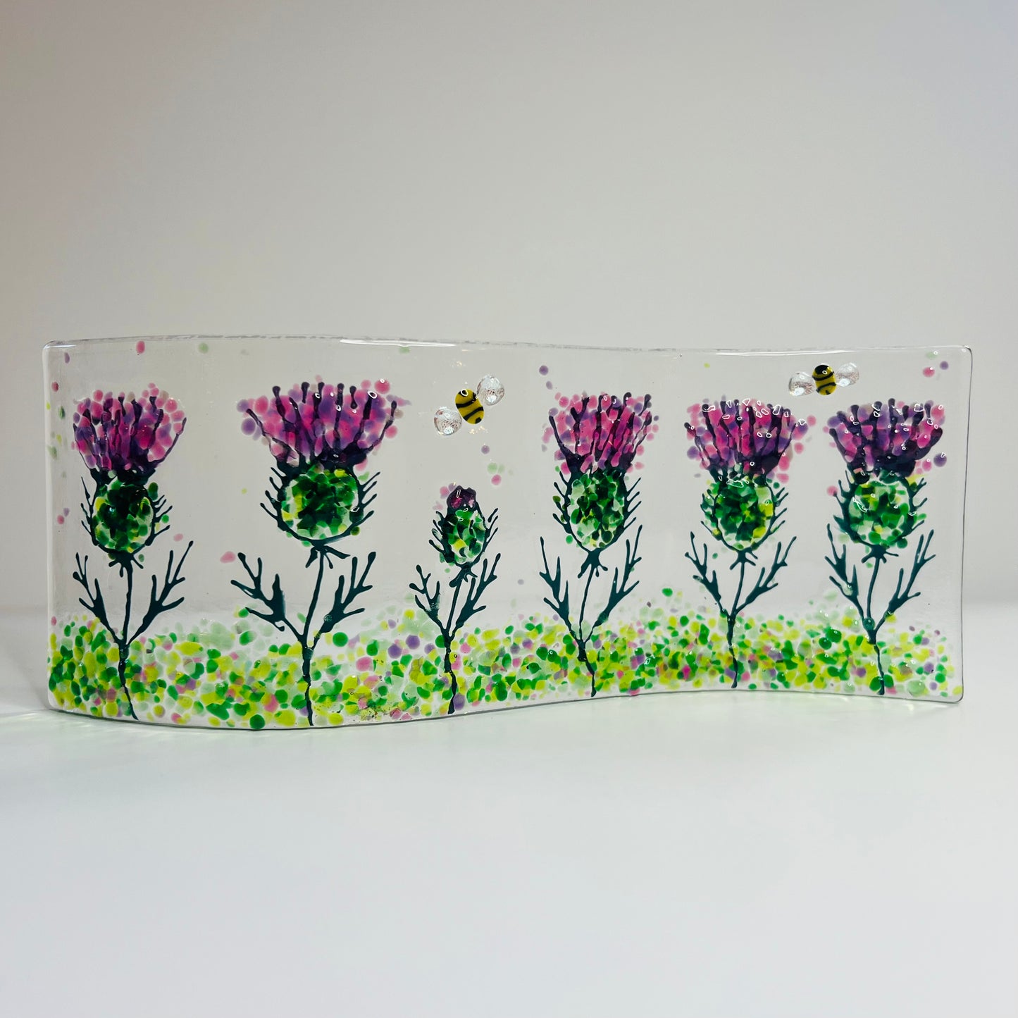 Glass Wave - Thistles and Bees