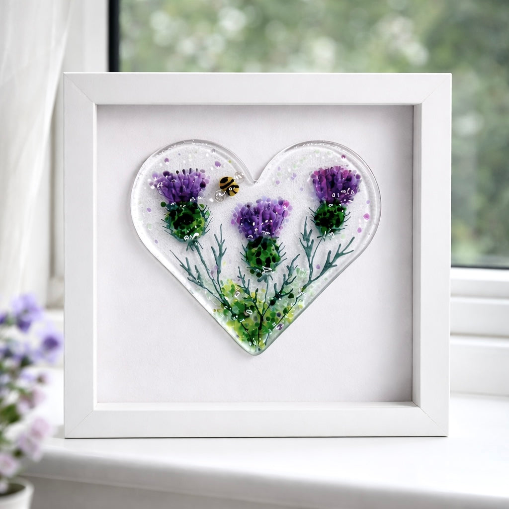 Thistle and bee heart picture