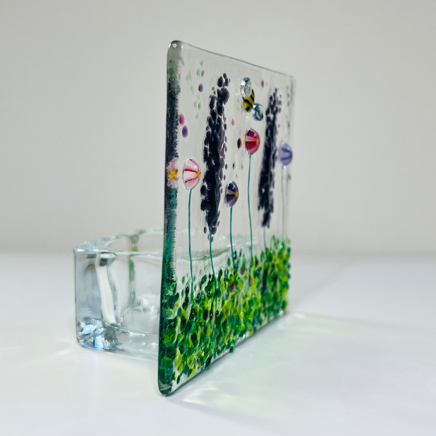 Pink Flowers Tealight Holder