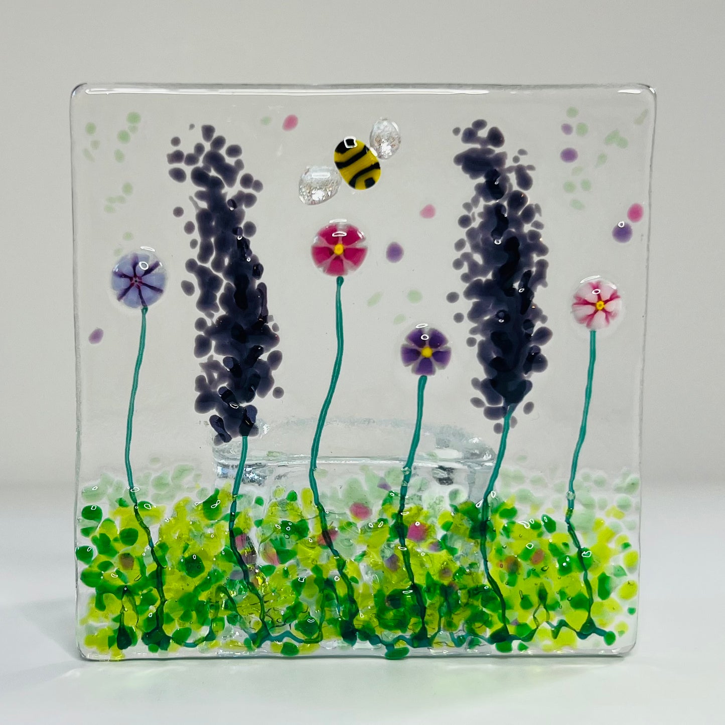 Pink Flowers Tealight Holder