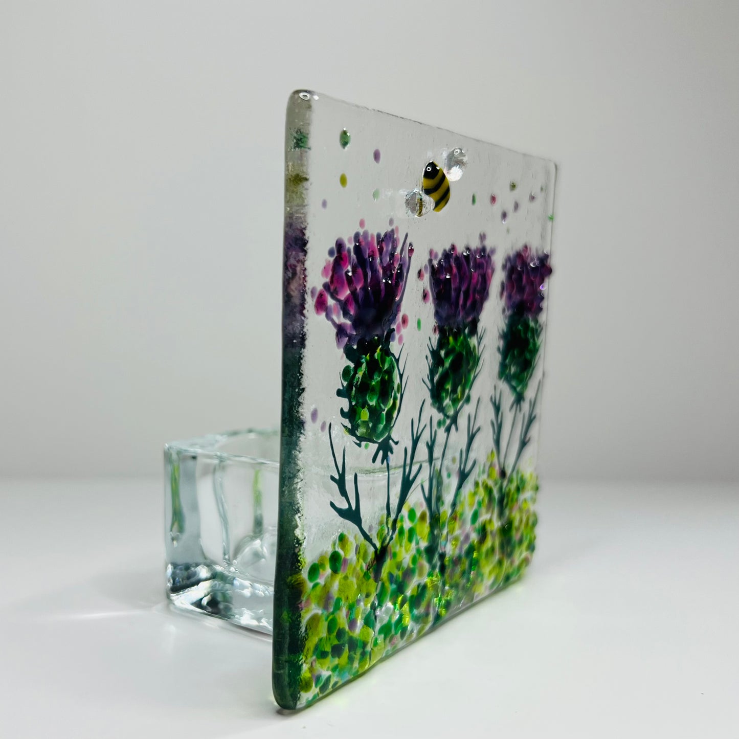 Thistle and Bee Tealight Holder