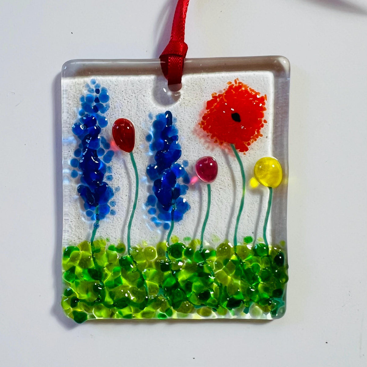 Small Glass Keepsake Gift – Floral Keepsake, Wedding Favours or Memorial
